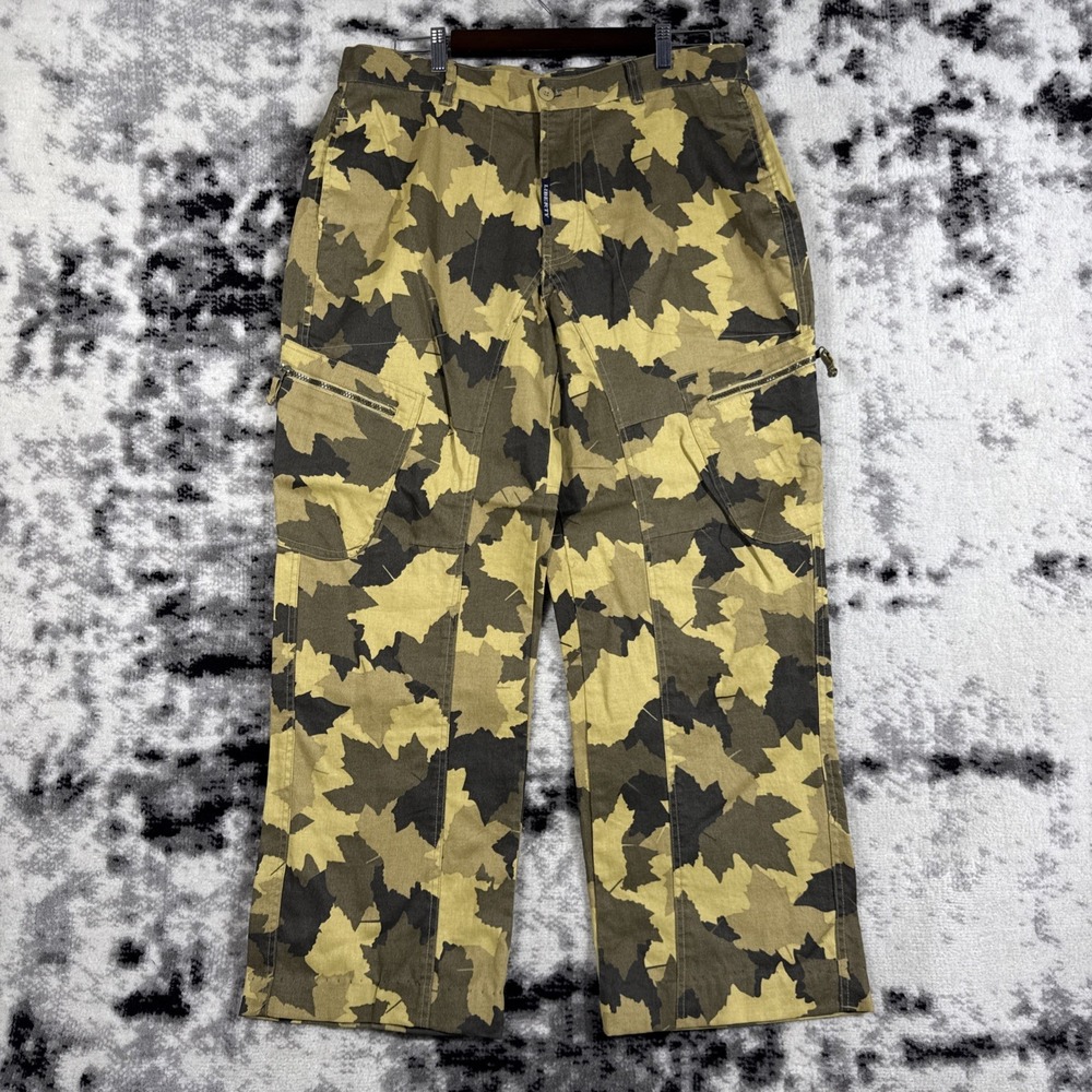 Liberty Apparel Pants Mens Size 32x32 Leaf Camo Cargo Zip Skater‎ Punk Rock
